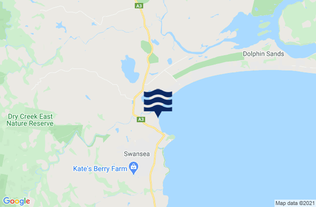 Mapa da tábua de marés em Red Beach, Australia