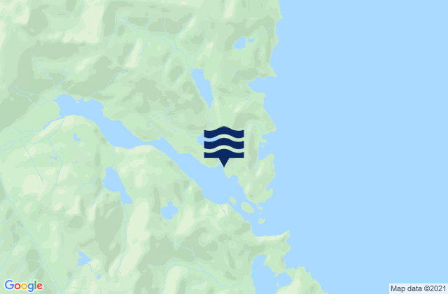 Mapa da tábua de marés em Red Bluff Bay, United States