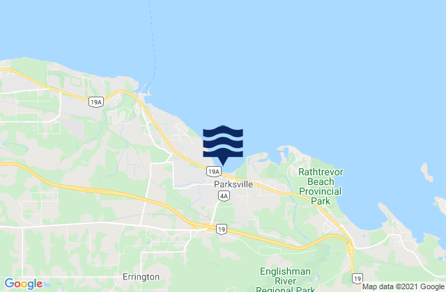Mapa da tábua de marés em Regional District of Nanaimo, Canada
