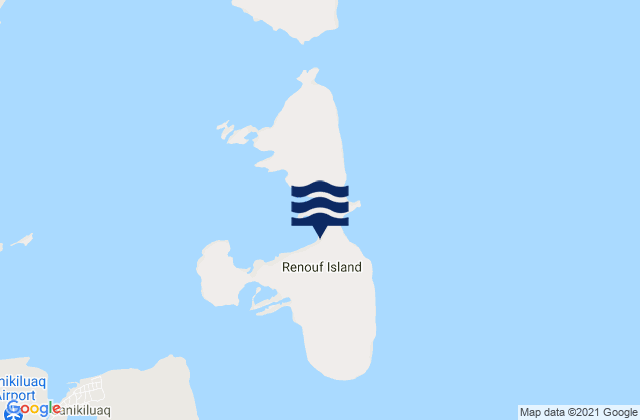 Mapa da tábua de marés em Renouf Island, Canada