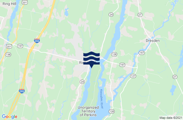Mapa da tábua de marés em Richmond, United States
