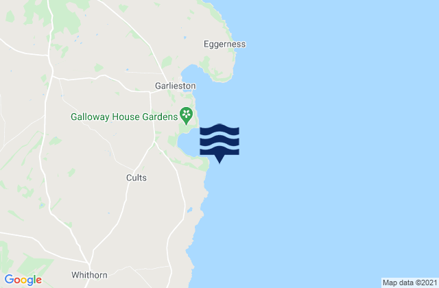 Mapa da tábua de marés em Rigg Bay, United Kingdom