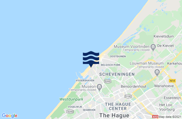 Mapa da tábua de marés em Rijswijk, Netherlands