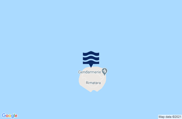 Mapa da tábua de marés em Rimatara, French Polynesia