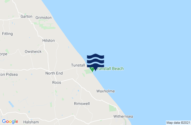 Mapa da tábua de marés em Rimswell, United Kingdom