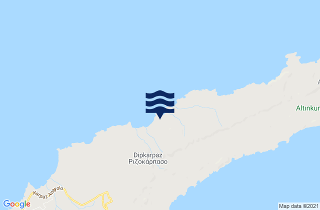 Mapa da tábua de marés em Rizokárpaso, Cyprus