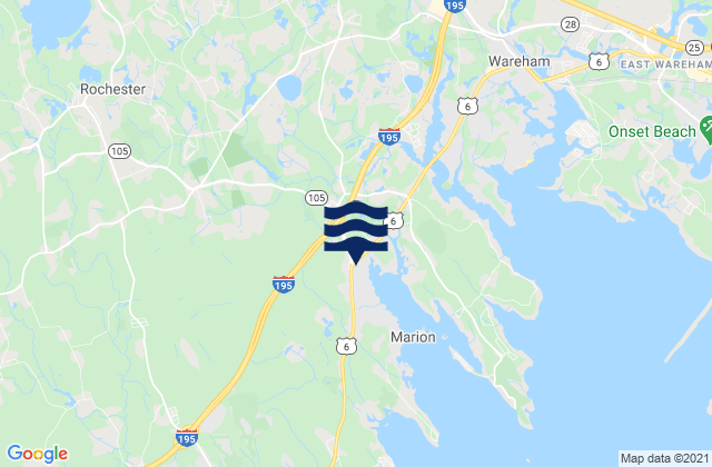 Mapa da tábua de marés em Rochester, United States