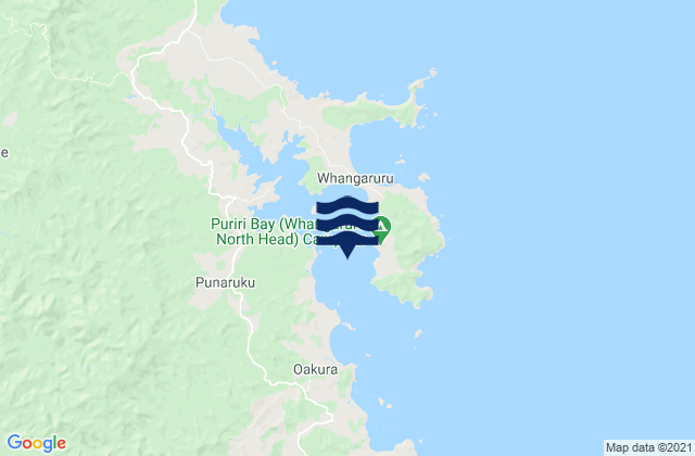 Mapa da tábua de marés em Rocky Point, New Zealand