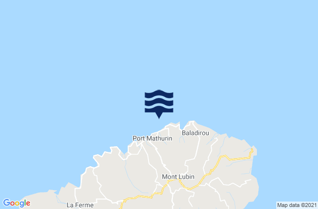 Mapa da tábua de marés em Rodriguez Island, Reunion