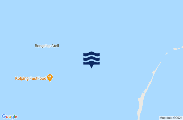 Mapa da tábua de marés em Rongelap Atoll, Marshall Islands