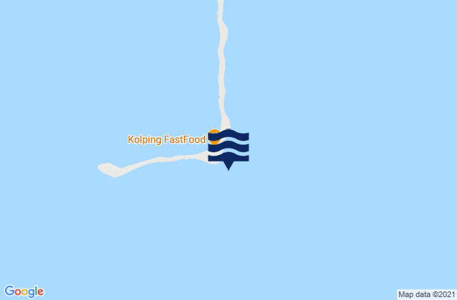 Mapa da tábua de marés em Rongelap Island, Micronesia