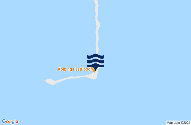 Mapa da tábua de marés em Rongelap, Marshall Islands