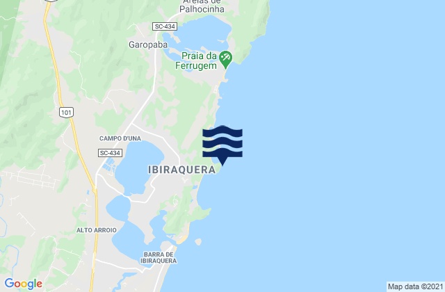 Mapa da tábua de marés em Rosa, Brazil