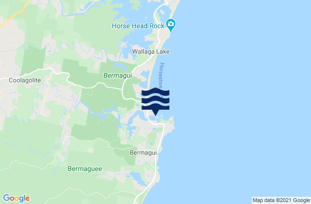 Mapa da tábua de marés em Rose Bay, Australia