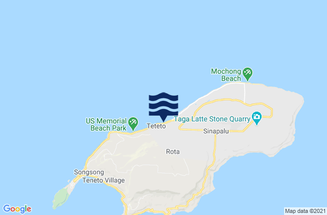 Mapa da tábua de marés em Rota Municipality, Northern Mariana Islands