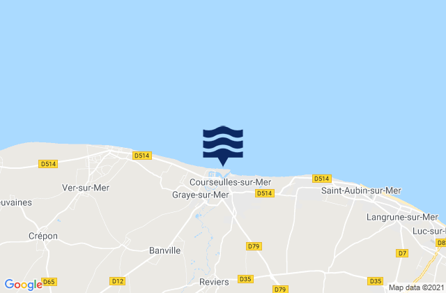 Mapa da tábua de marés em Rots, France