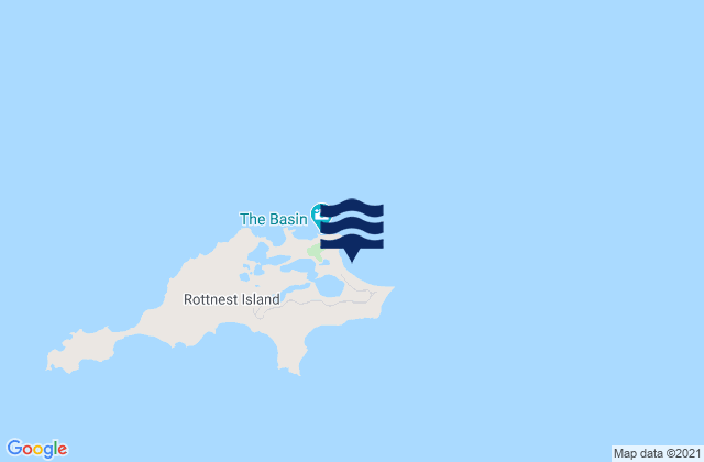 Mapa da tábua de marés em Rottnest Island, Australia