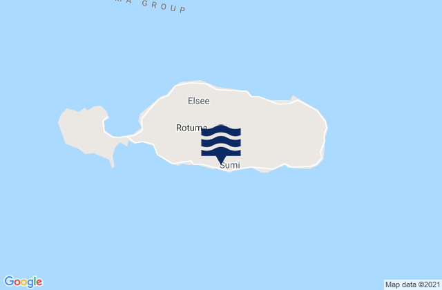 Mapa da tábua de marés em Rotuma Island, Fiji