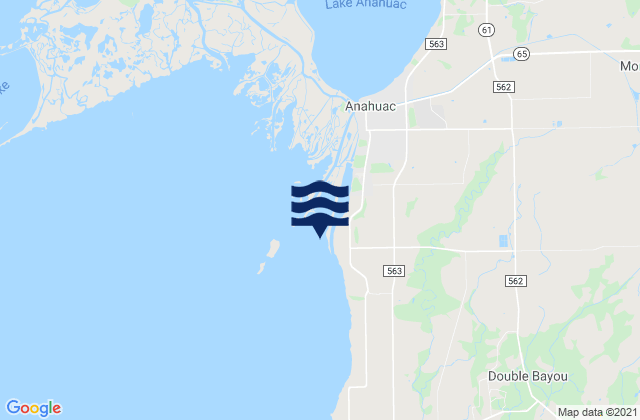 Mapa da tábua de marés em Round Point Trinity Bay, United States
