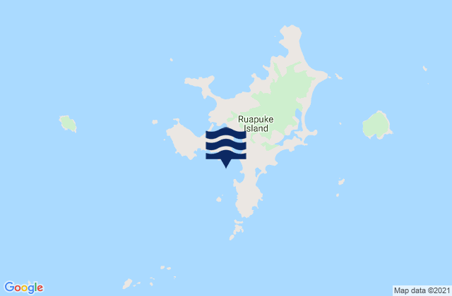 Mapa da tábua de marés em Ruapuke Island, New Zealand
