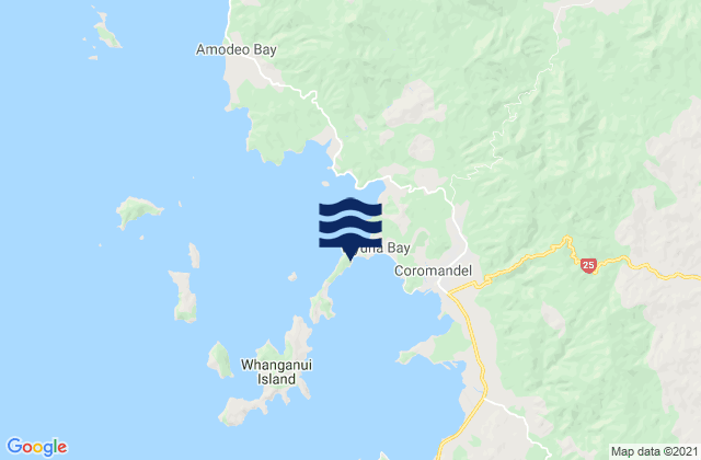 Mapa da tábua de marés em Ruffin, New Zealand