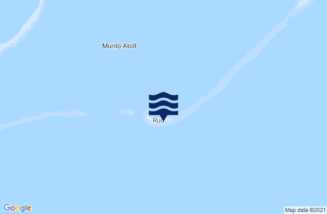 Mapa da tábua de marés em Ruo, Micronesia