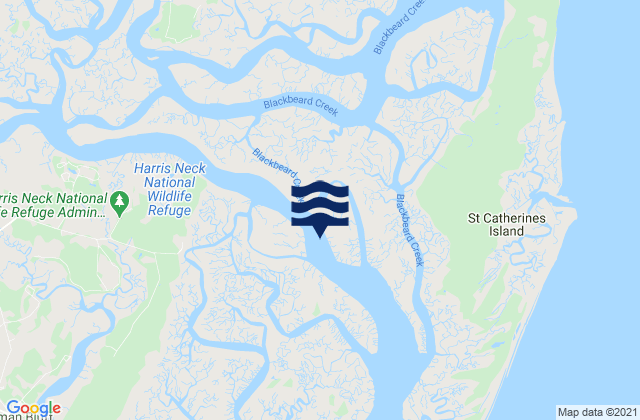 Mapa da tábua de marés em S. Newport River above Swain River Ent, United States