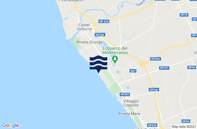 Mapa da tábua de marés em S.L.O Rodolfo beach, Italy