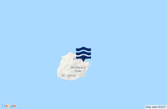 Mapa da tábua de marés em Saba, Bonaire, Saint Eustatius and Saba 