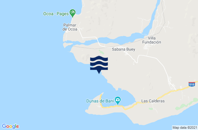 Mapa da tábua de marés em Sabana Buey, Dominican Republic