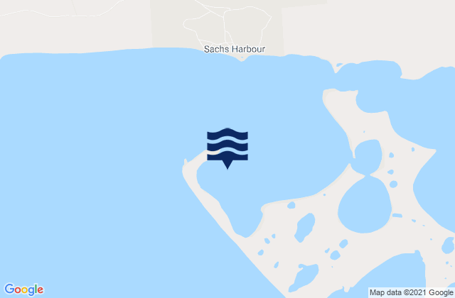 Mapa da tábua de marés em Sachs Harbour, United States