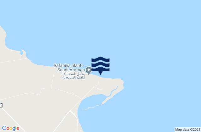 Mapa da tábua de marés em Safaniyah, Saudi Arabia