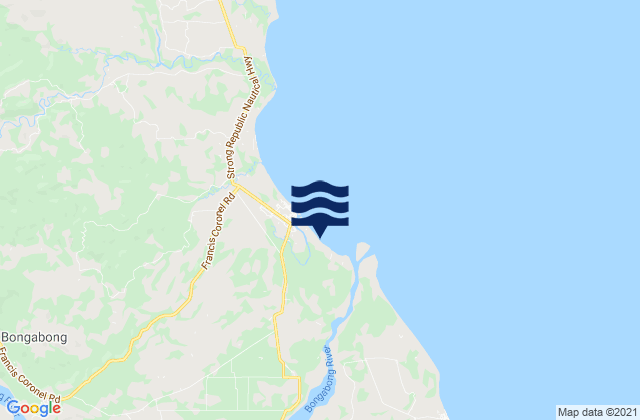 Mapa da tábua de marés em Sagana, Philippines
