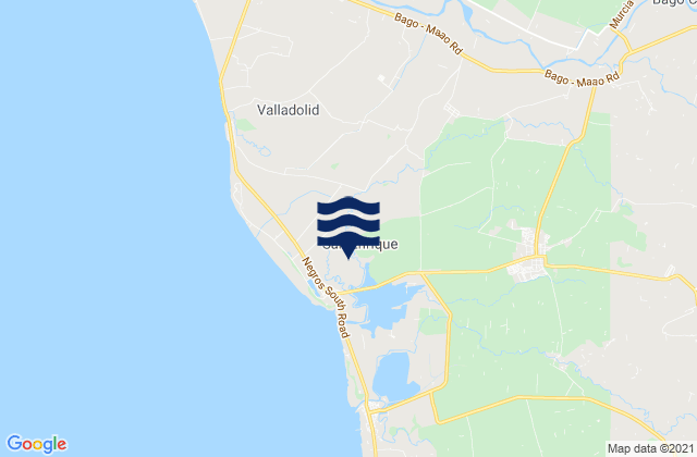 Mapa da tábua de marés em Sagasa, Philippines