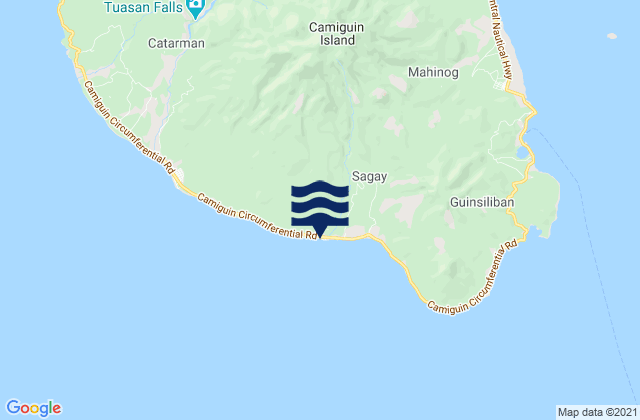 Mapa da tábua de marés em Sagay, Philippines