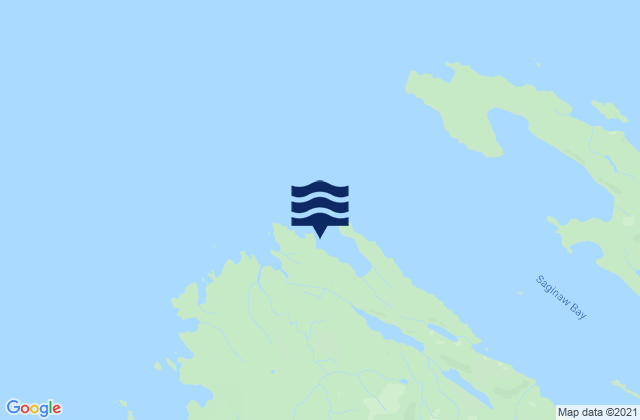Mapa da tábua de marés em Saginaw Bay (Kuiu Island), United States