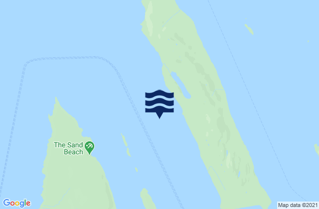 Mapa da tábua de marés em Saginaw Channel 2 miles E of Point Retreat, United States