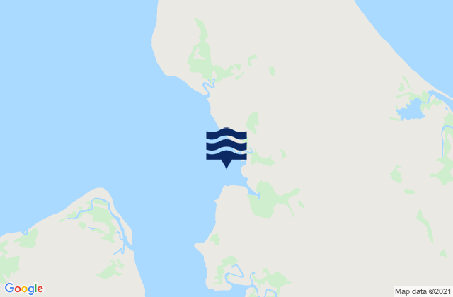 Mapa da tábua de marés em Saint Asaph Bay, Australia