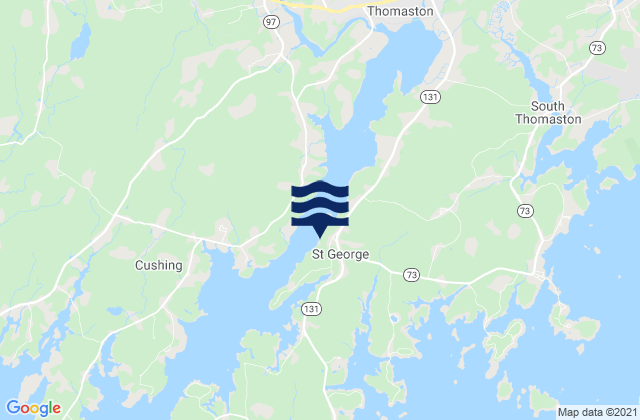 Mapa da tábua de marés em Saint George, United States