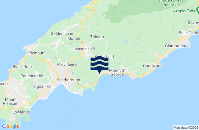 Mapa da tábua de marés em Saint George, Trinidad and Tobago