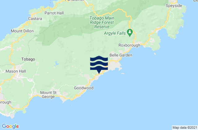 Mapa da tábua de marés em Saint Mary, Trinidad and Tobago