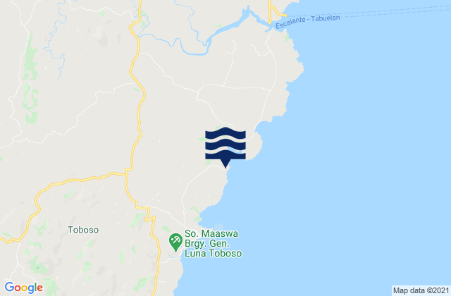 Mapa da tábua de marés em Salamanca, Philippines