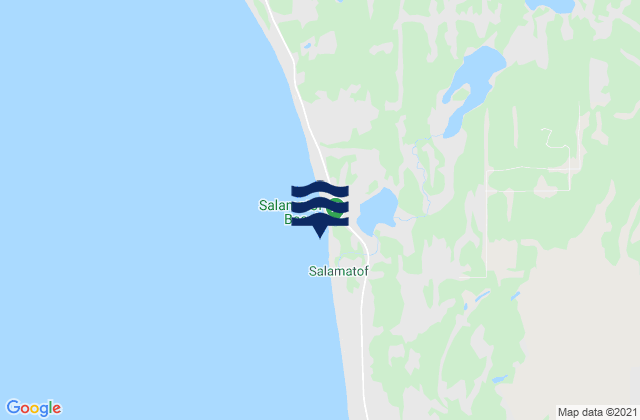 Mapa da tábua de marés em Salamatof Beach, United States