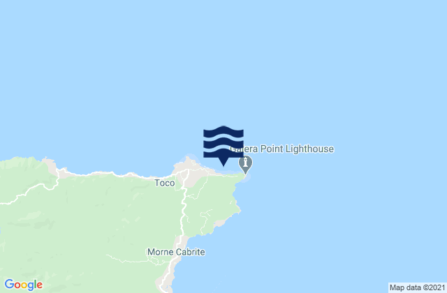 Mapa da tábua de marés em Salibea Bay, Trinidad and Tobago