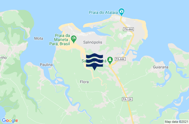 Mapa da tábua de marés em Salinópolis, Brazil