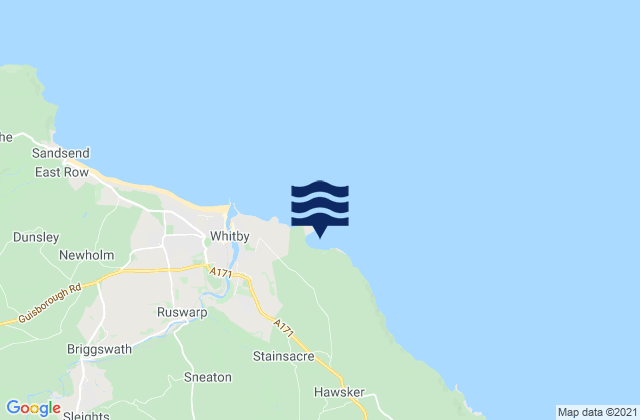 Mapa da tábua de marés em Saltwick Bay, United Kingdom