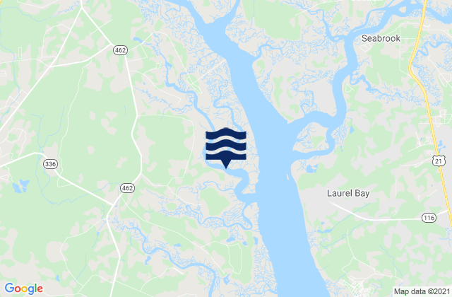 Mapa da tábua de marés em Salvesbarg Landing West Branch Boyds Creek, United States