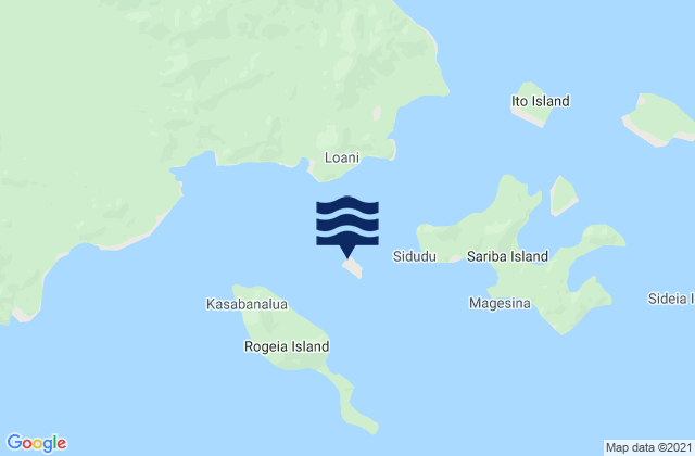 Mapa da tábua de marés em Samarai, Papua New Guinea