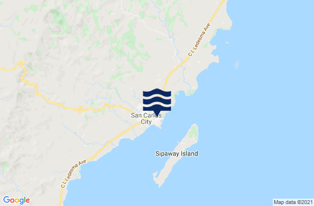 Mapa da tábua de marés em San Carlos, Philippines