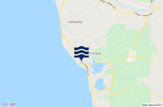 Mapa da tábua de marés em San Enrique, Philippines
